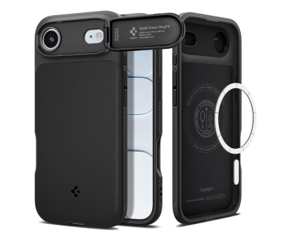 Etui / obudowa na smartfona Spigen Optik Armor Mag Magsafe do Iphone 17 Air Black